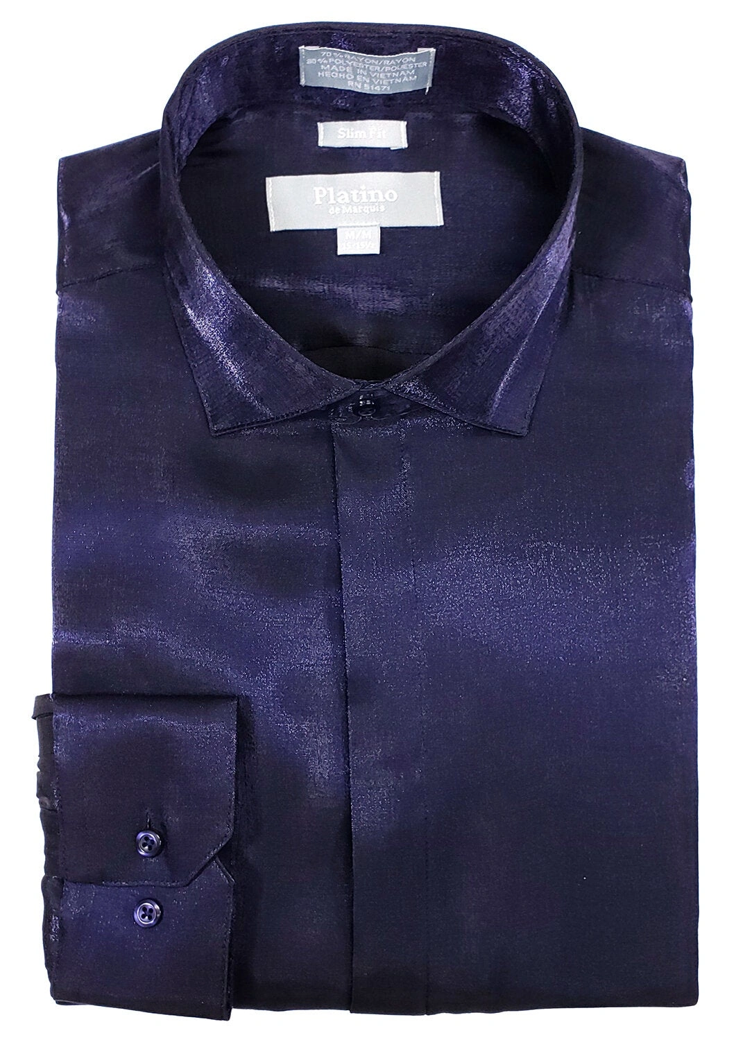 PLATINO SLIM FIT KONINGSKLEUR! Zijdezachte blouse, perfecte pasvorm. Voel je koninklijk in deze satijnen schoonheid!